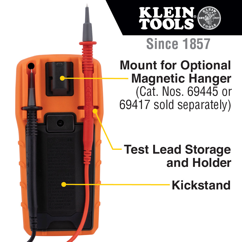 Multimètre Klein TRMS 600 V à plage automatique - KLE-MM420 