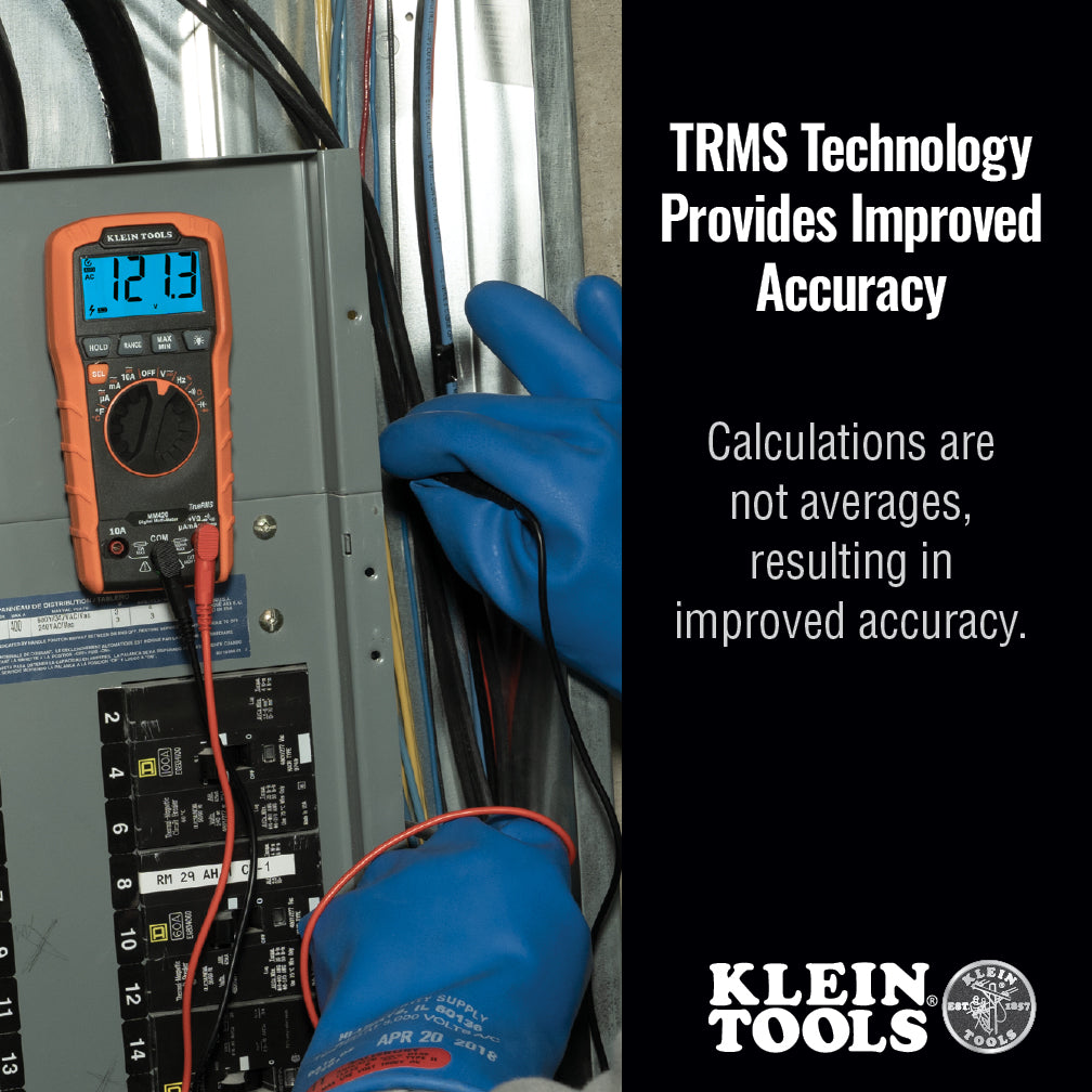 Multimètre Klein TRMS 600 V à plage automatique - KLE-MM420 