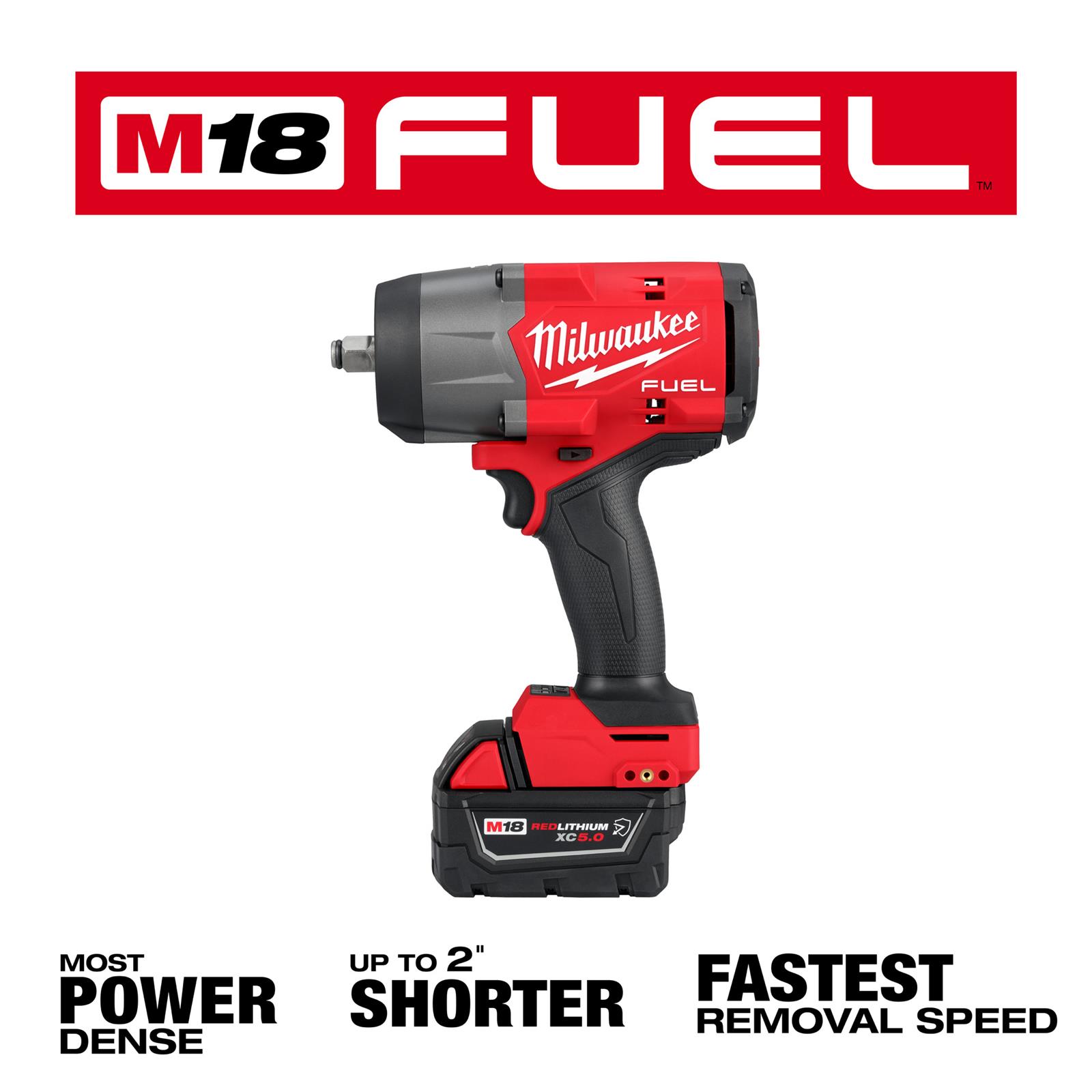 Milwaukee 2967-21B M18 FUEL 1/2" High Torque Impact Wrench w/ Friction Ring Kit