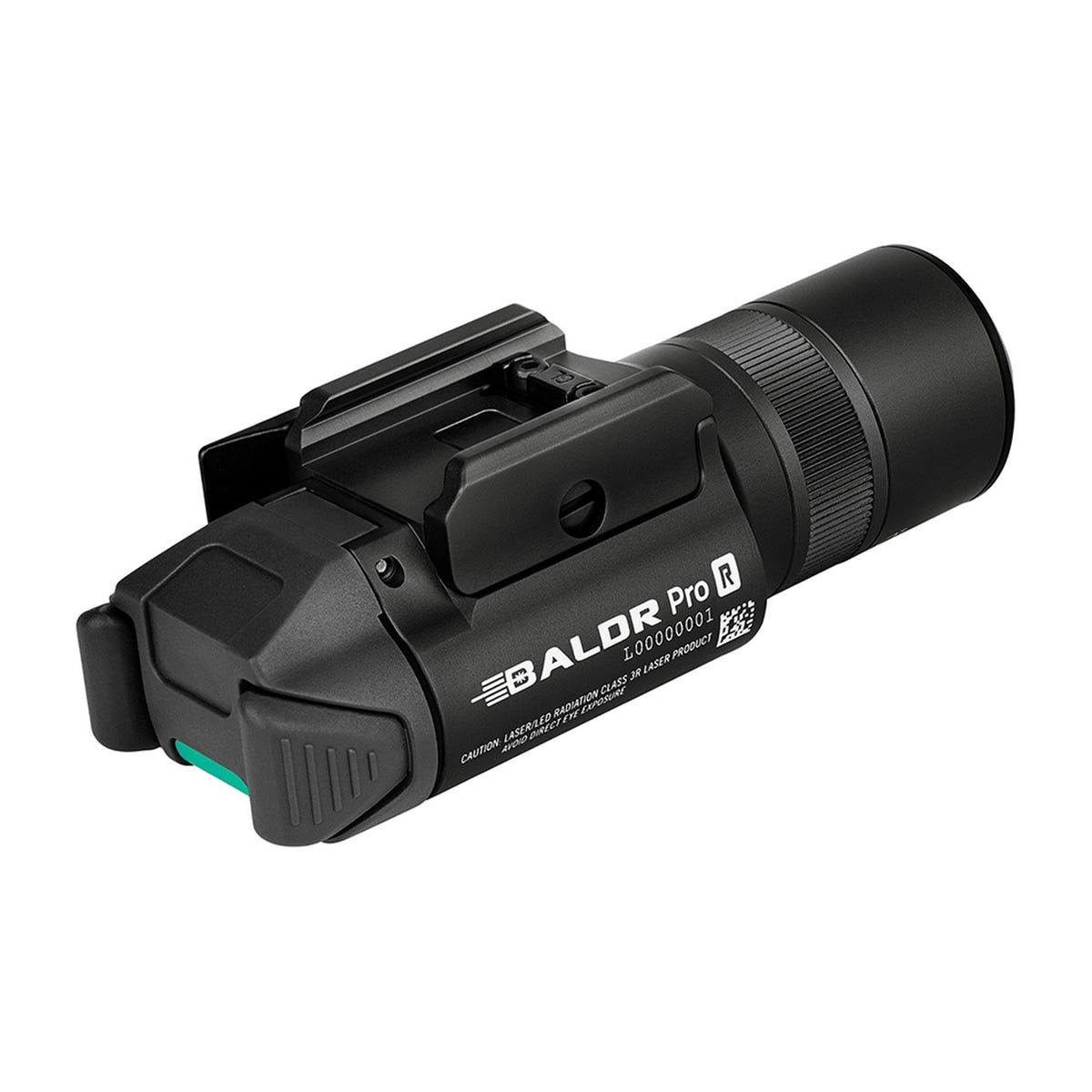 Olight Baldr Pro R rear angle showing ambidextrous switches