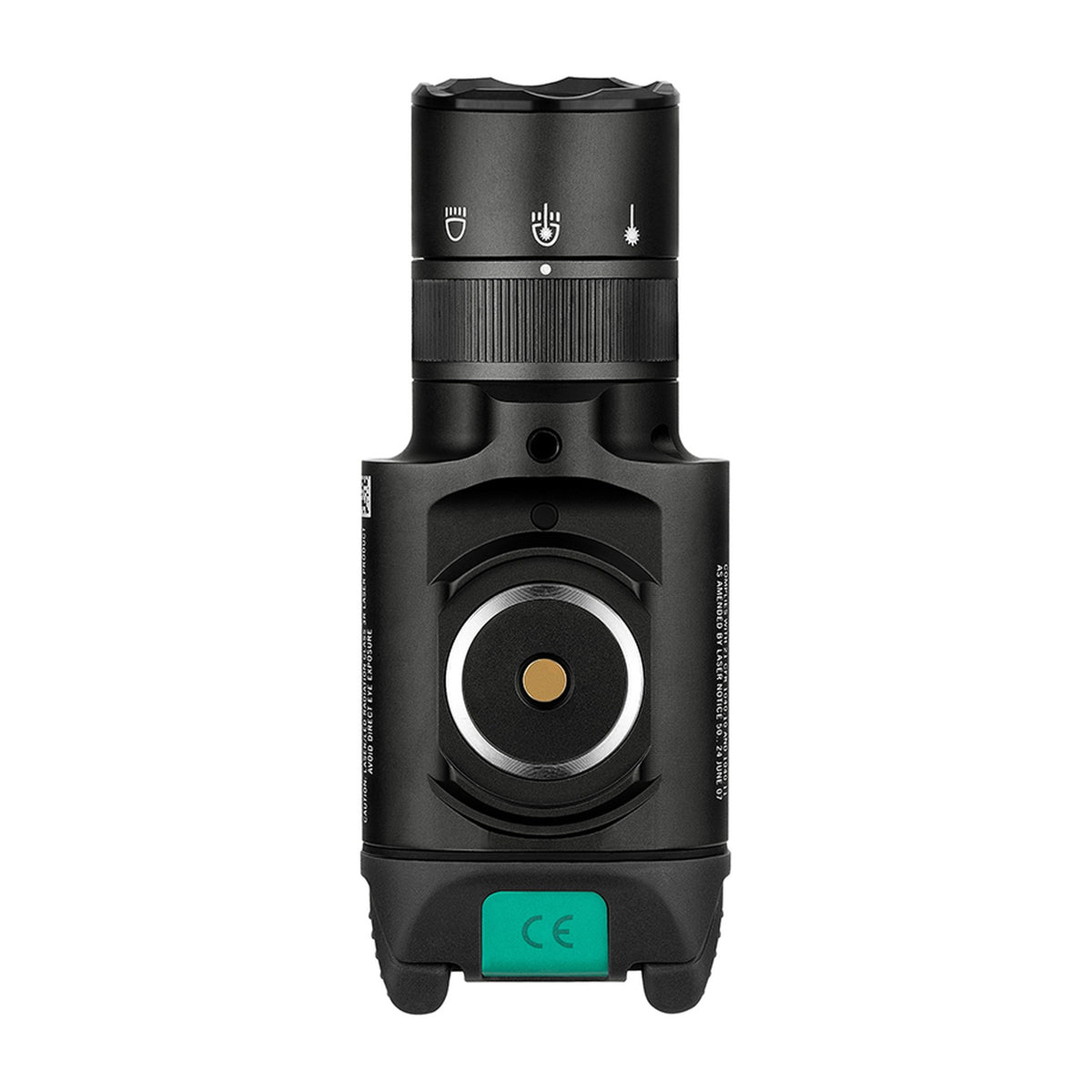 Olight Baldr Pro R top view showing mode selector ring