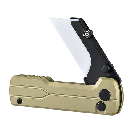 Oknife U1 Ultra with ceramic blade partly deployed