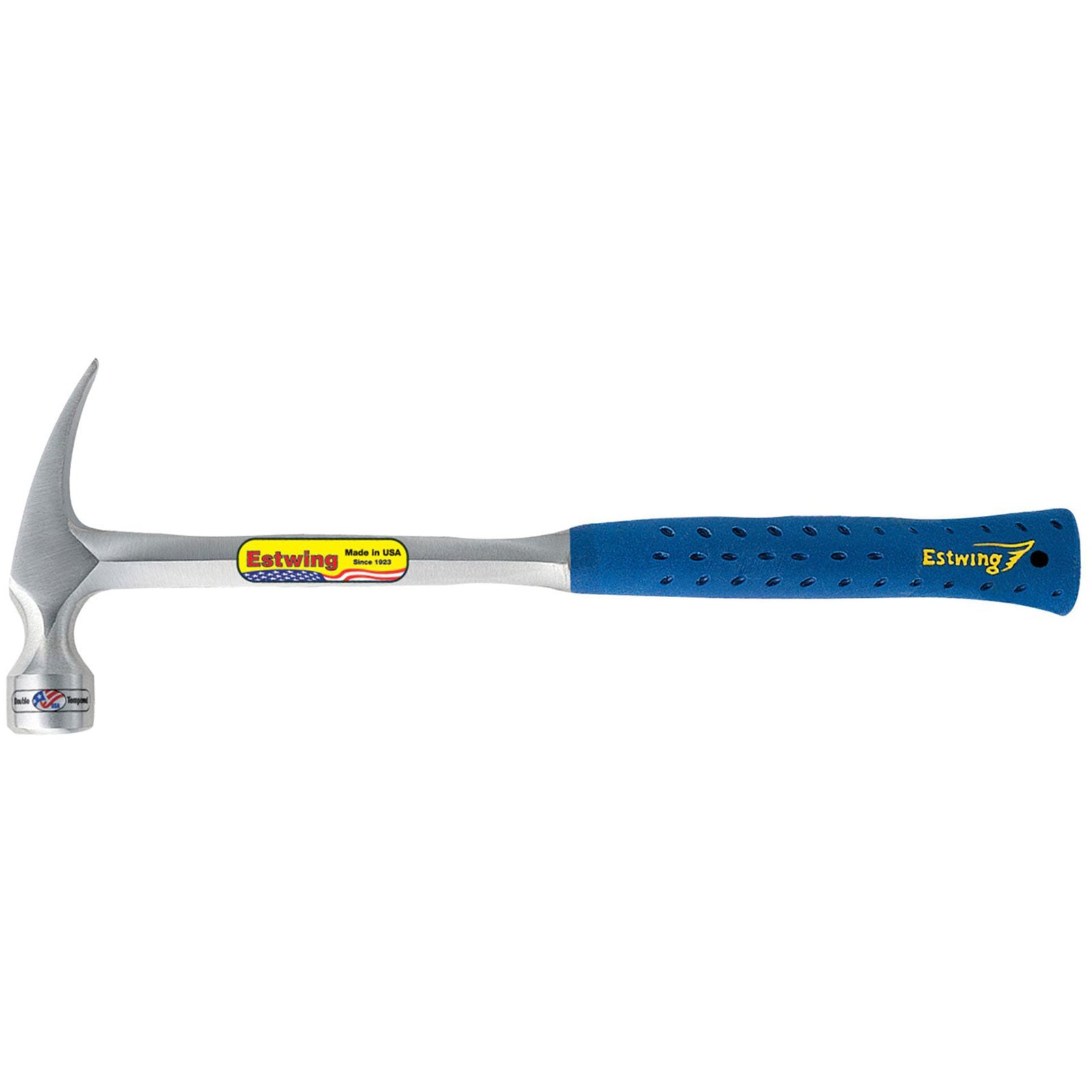 Estwing E3-24S 24 oz Solid Steel Straight Claw Framing Hammer with Smooth Face & Shock Reduction Grip