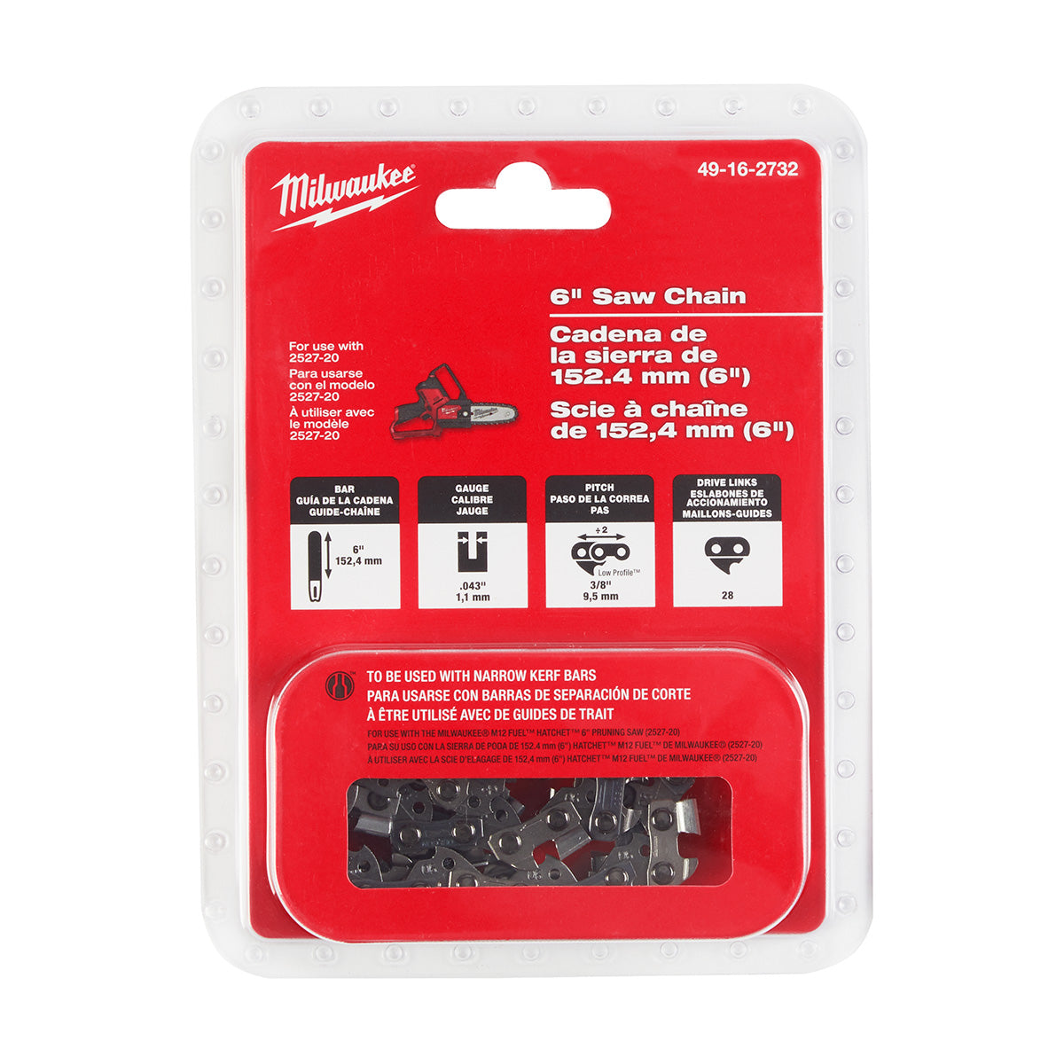 Milwaukee 49-16-2732 - 6 Zoll Sägekette