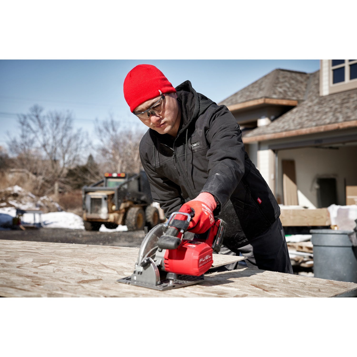 Milwaukee 205G-21M - M12™ Beheiztes AXIS™-Jackenset mit Kapuze, Grau, Größe M