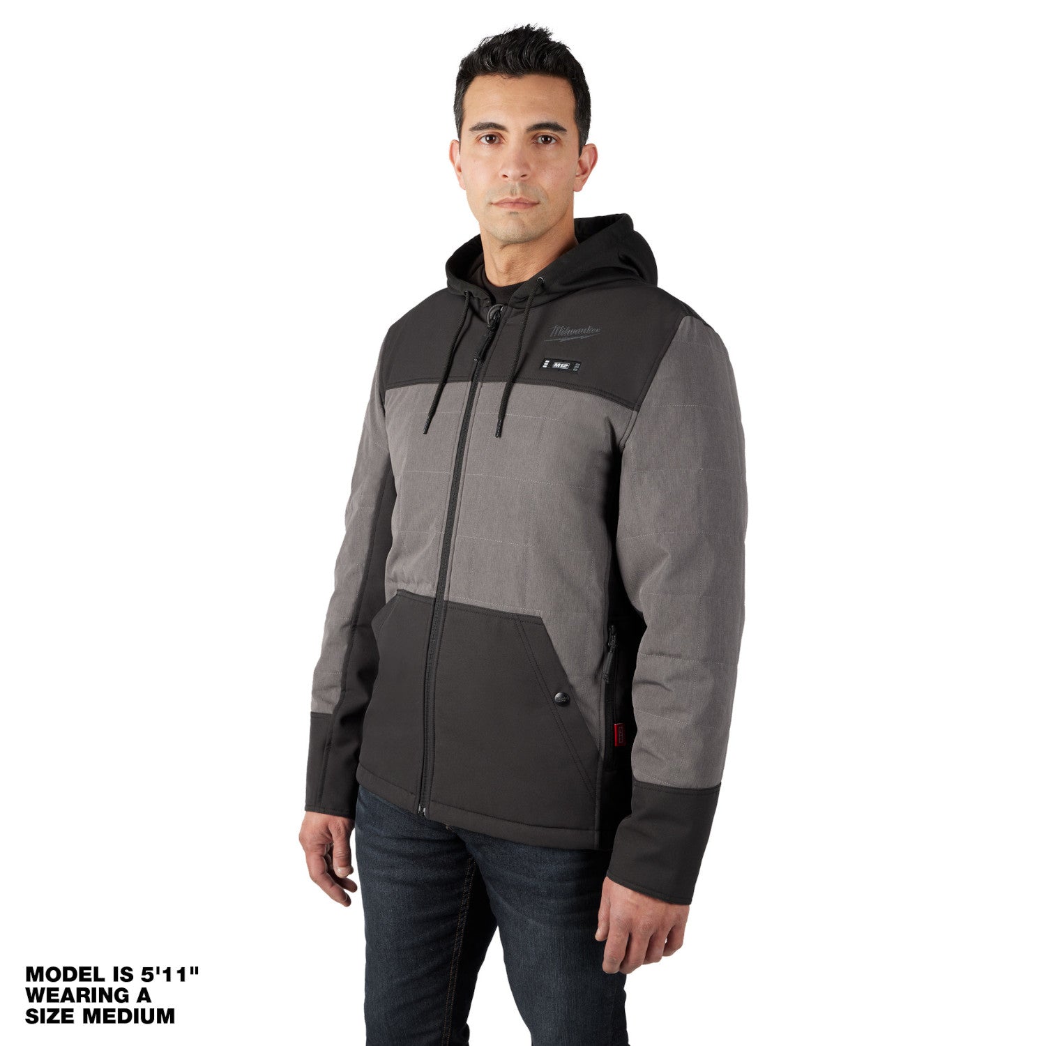 Milwaukee 205G-21M - Ensemble veste à capuche chauffante M12™ AXIS™ Gris M