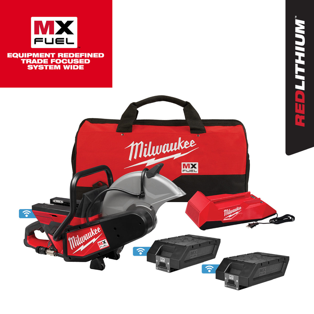 Milwaukee MXF314-2XC - Scie à tronçonner MX FUEL™ 14" avec 2 batteries