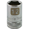 DYNAMIC GT-D008012 - 3/8" D 6 PT 12MM Chrome Socket