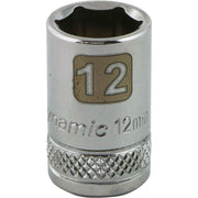 Dynamic 3/8" D 6 PT 12MM Chrome Socket