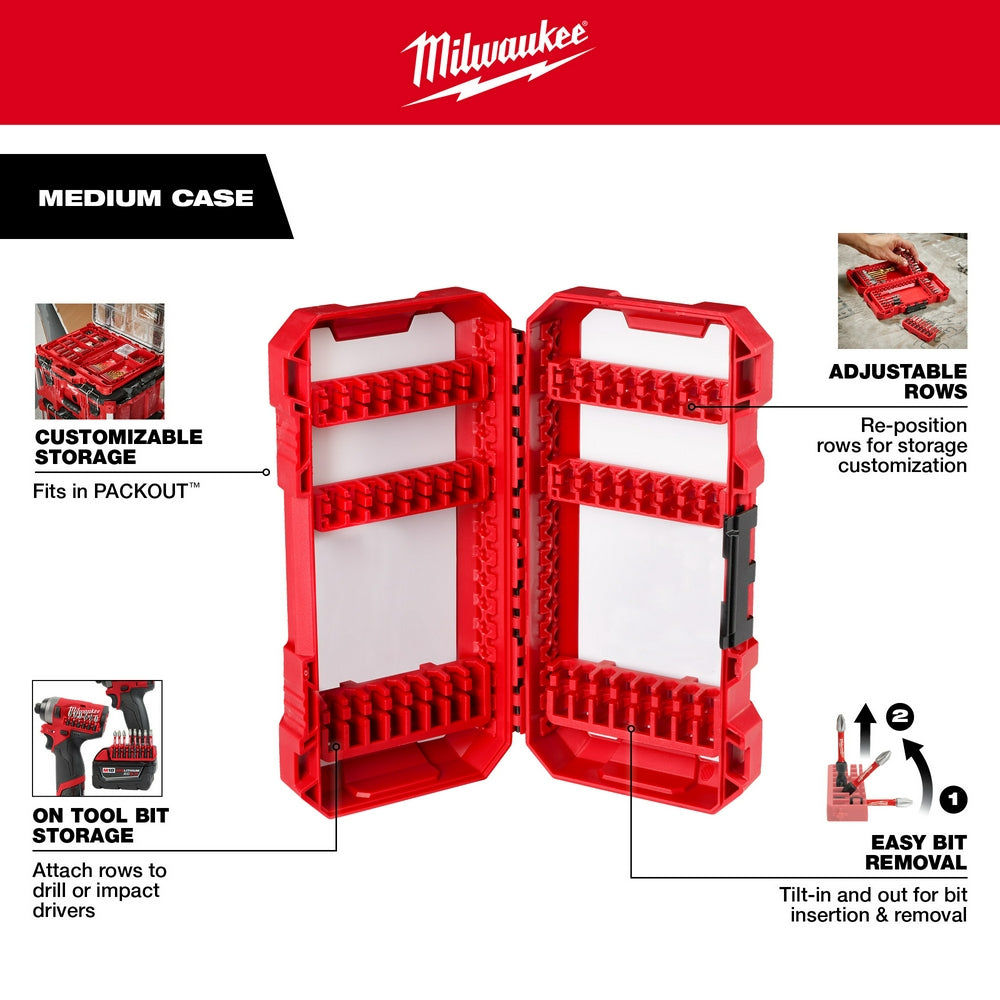 Milwaukee 48-32-9921 - Customizable Medium Case for Impact Driver Accessories