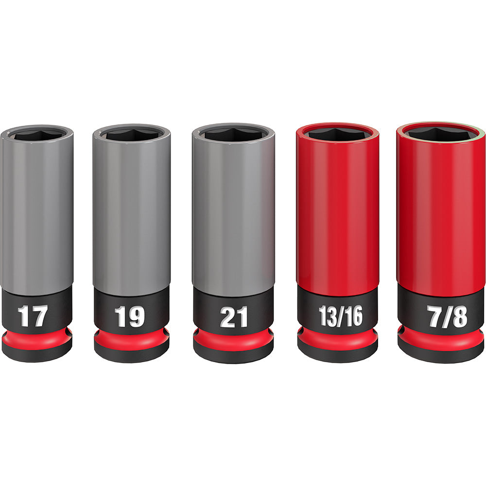 Milwaukee 49-66-7831 - SHOCKWAVE Impact Duty™ 1/2 Drive SAE & Metric 5PC Lug Nut Wheel Socket Set