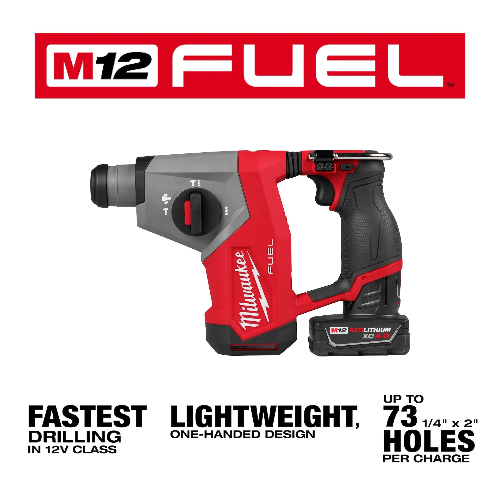 Milwaukee 2508-21XC – M12 FUEL™ 5/8" SDS Plus Bohrhammer-Kit