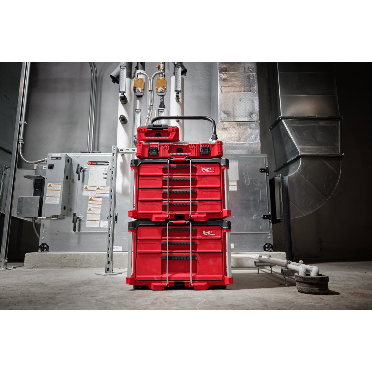 Milwaukee 48-22-8447 - PACKOUT™ Werkzeugkasten mit 3 Schubladen und mehreren Tiefen