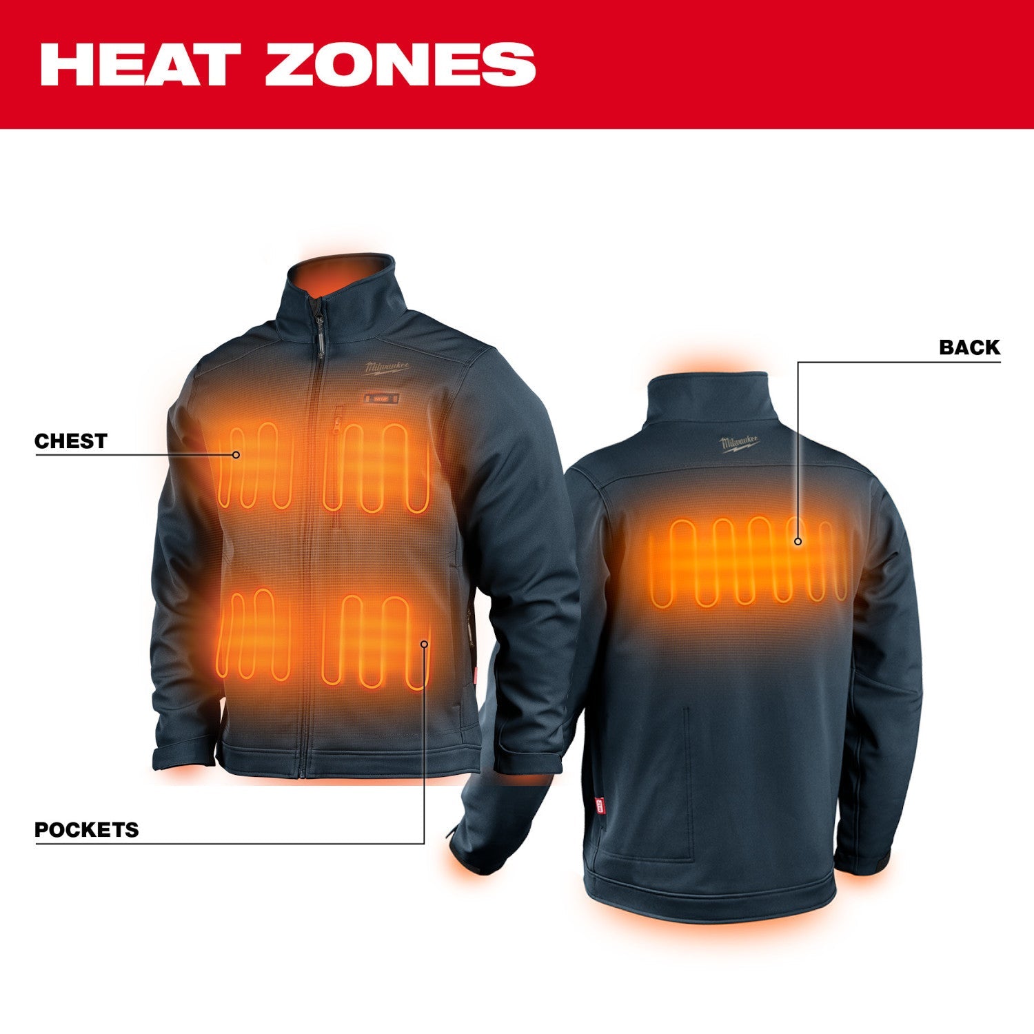 Milwaukee 204BL-21M - Ensemble veste chauffante M12™ TOUGHSHELL™ - Bleu M