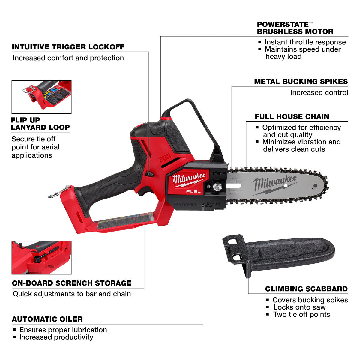 Milwaukee 3004-20 - M18 FUEL™ HATCHET™ 8" Astsäge