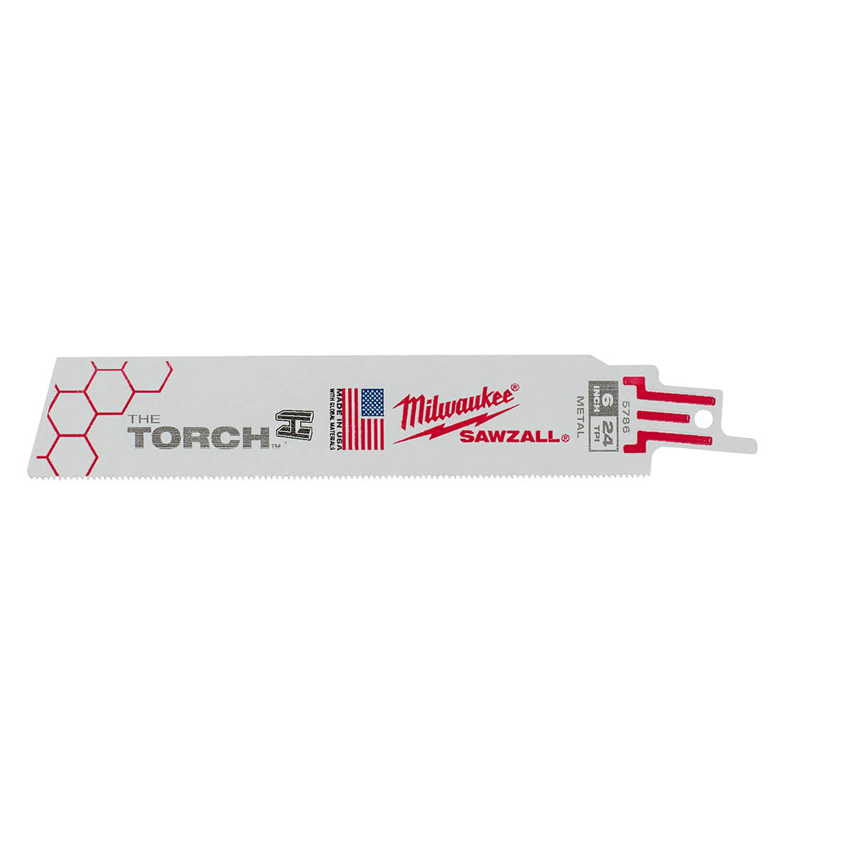 Milwaukee 48-00-5786 – 6 Zoll, 24 TPI The Torch™ SAWZALL®-Sägeblätter (5er-Pack)