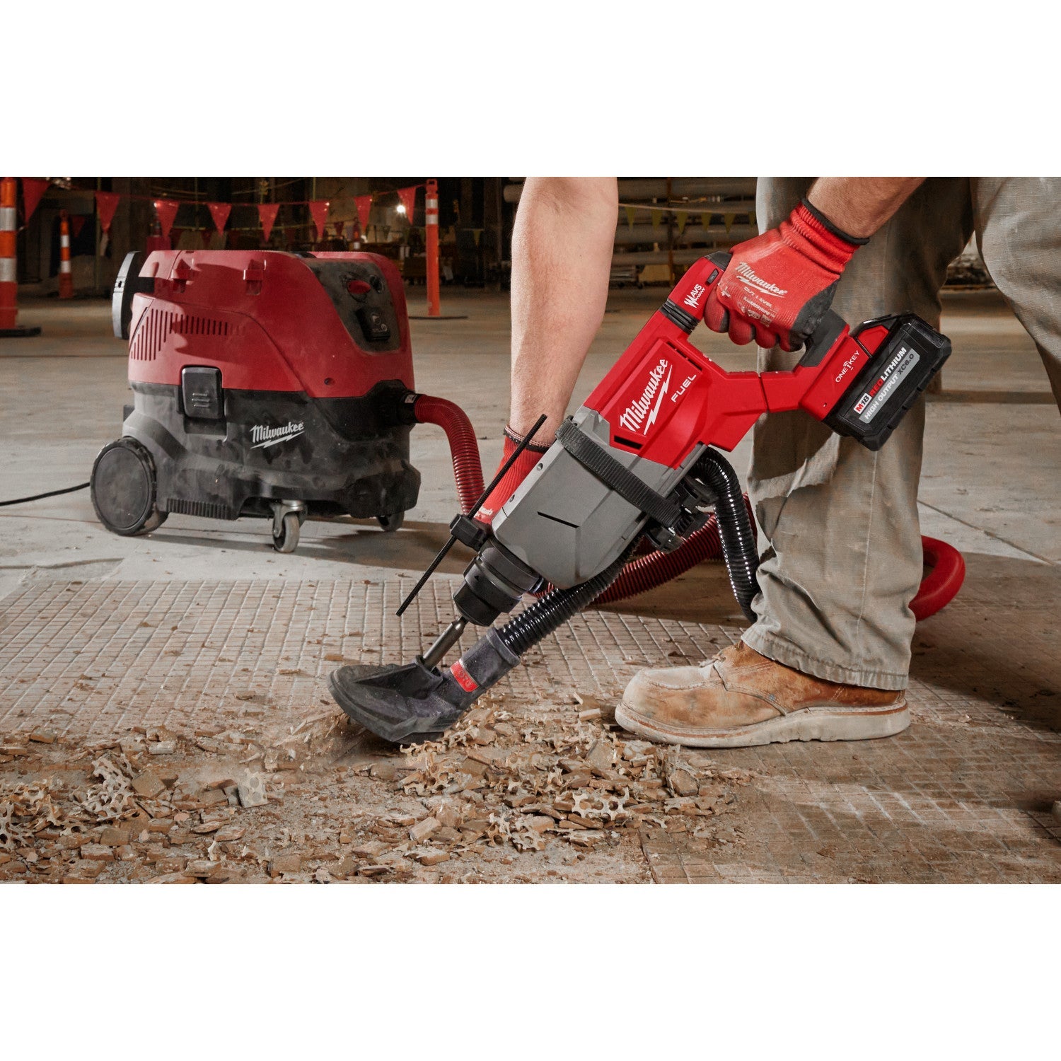 Milwaukee 2916-20 - Marteau perforateur M18 FUEL™ 1-1/4" SDS Plus à poignée en D avec ONE-KEY™