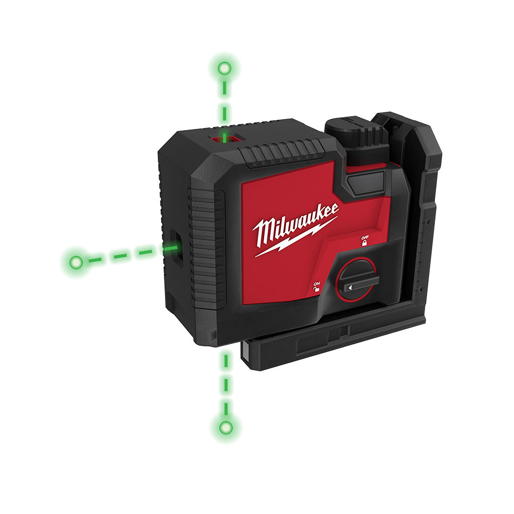 Milwaukee 3510-21 - USB-aufladbarer grüner 3-Punkt-Laser