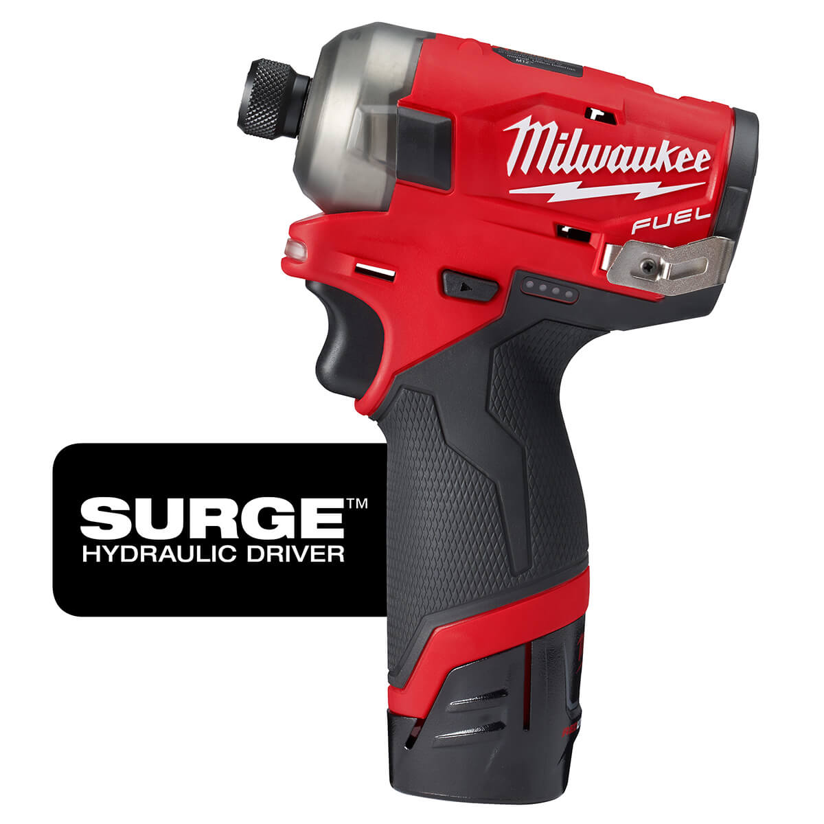 Milwaukee 2551-22 - Kit de tournevis hydraulique hexagonal M12 FUEL™ SURGE™ 1/4 po avec 2 batteries