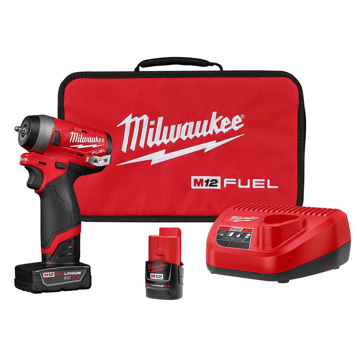 Milwaukee 2552-22 - Kit de clé à chocs M12 FUEL Stubby 1/4"