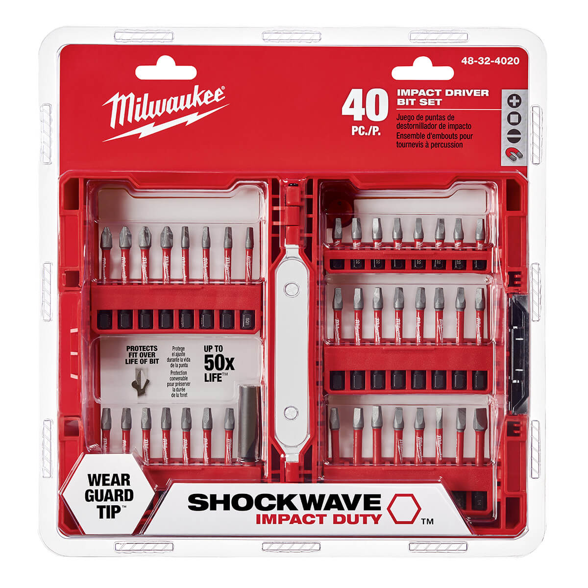 Milwaukee 48-32-4020 - SHOCKWAVE™ 40-teiliges Schlagbohr- und Antriebsset