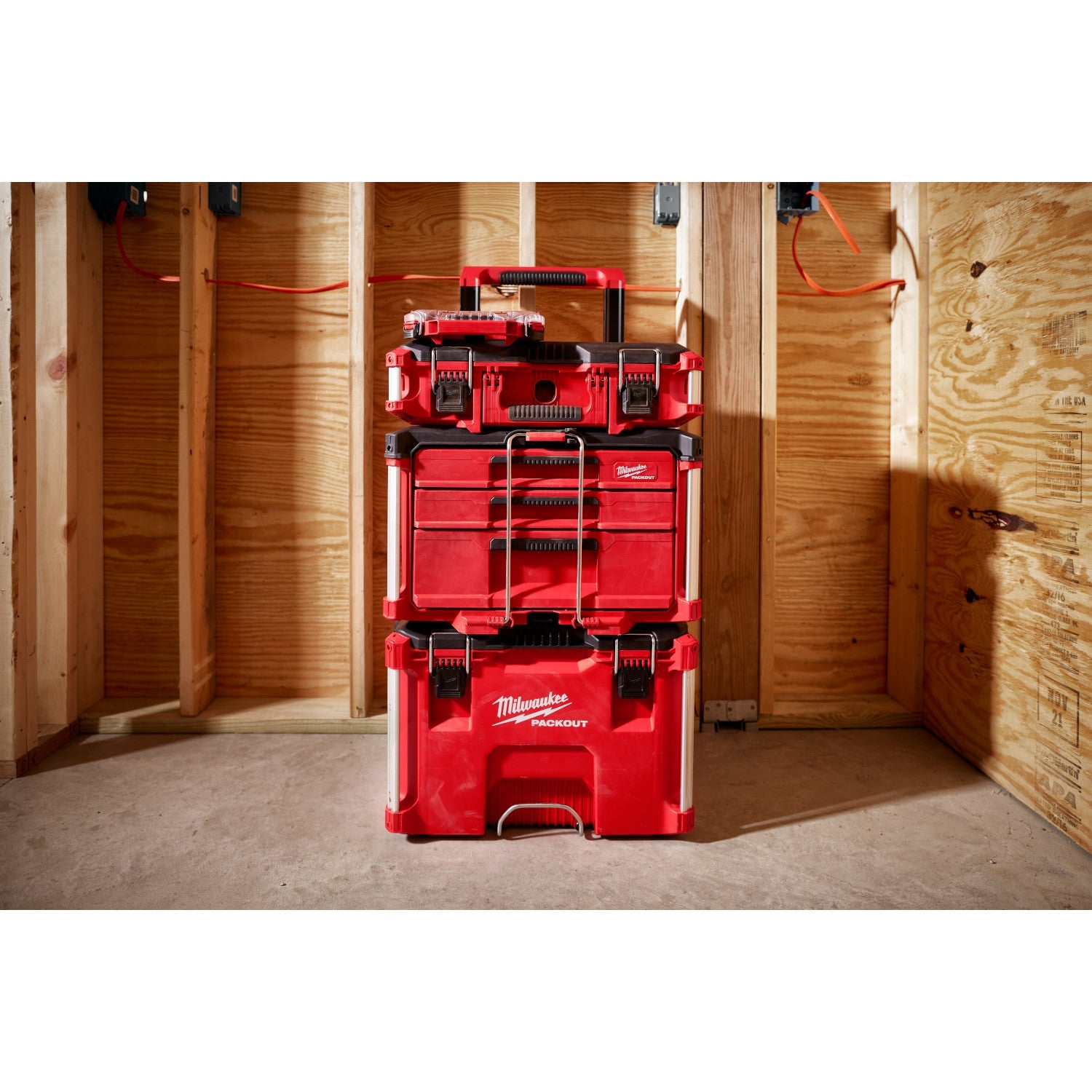 Milwaukee 48-22-8447 - PACKOUT™ Werkzeugkasten mit 3 Schubladen und mehreren Tiefen