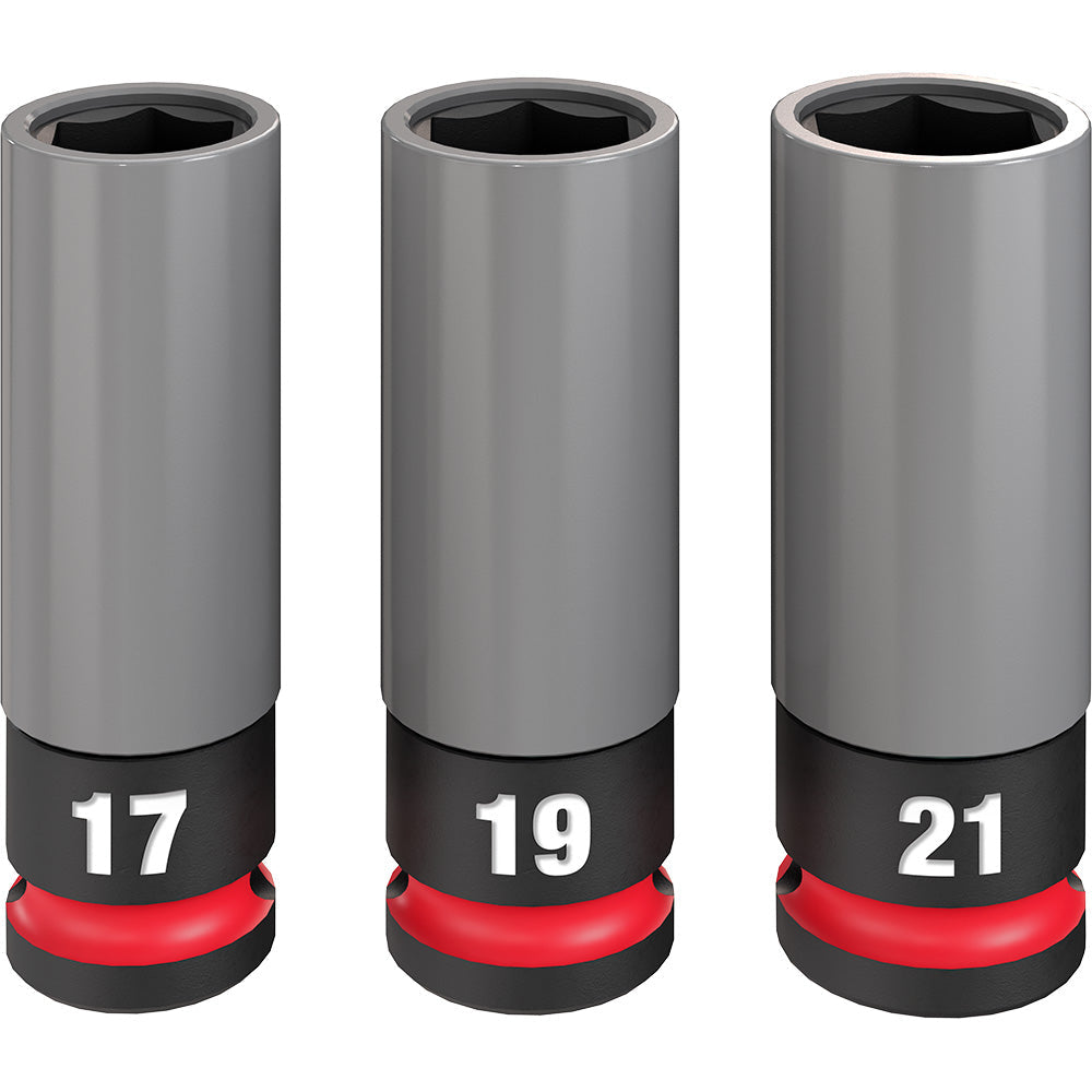 Milwaukee 49-66-7830 - SHOCKWAVE Impact Duty™ 1/2 Drive Metric 3PC Lug Nut Wheel Socket Set