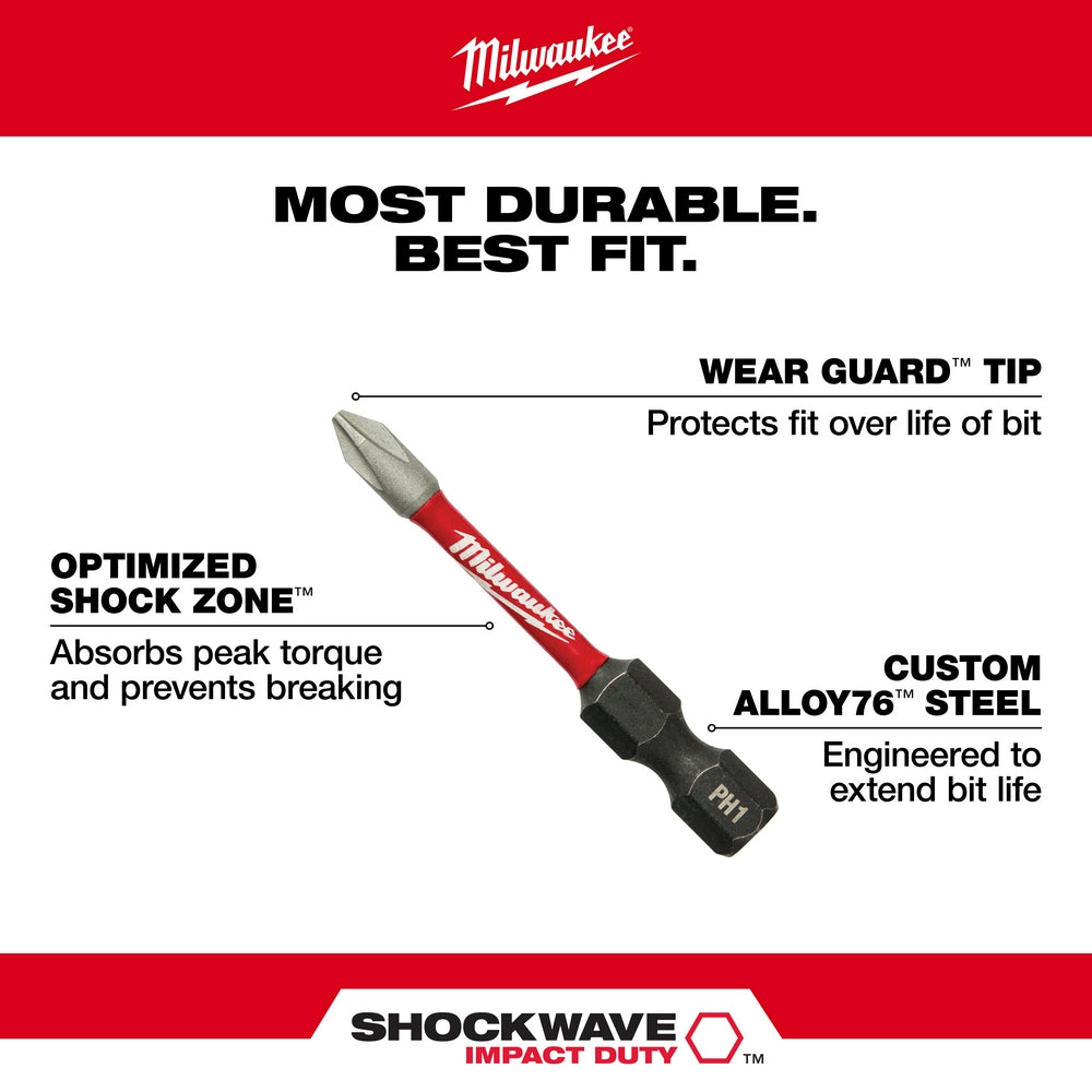 Milwaukee 48-32-4097 - Ensemble perceuse et visseuse Shockwave Impact Duty™ - 60 pièces