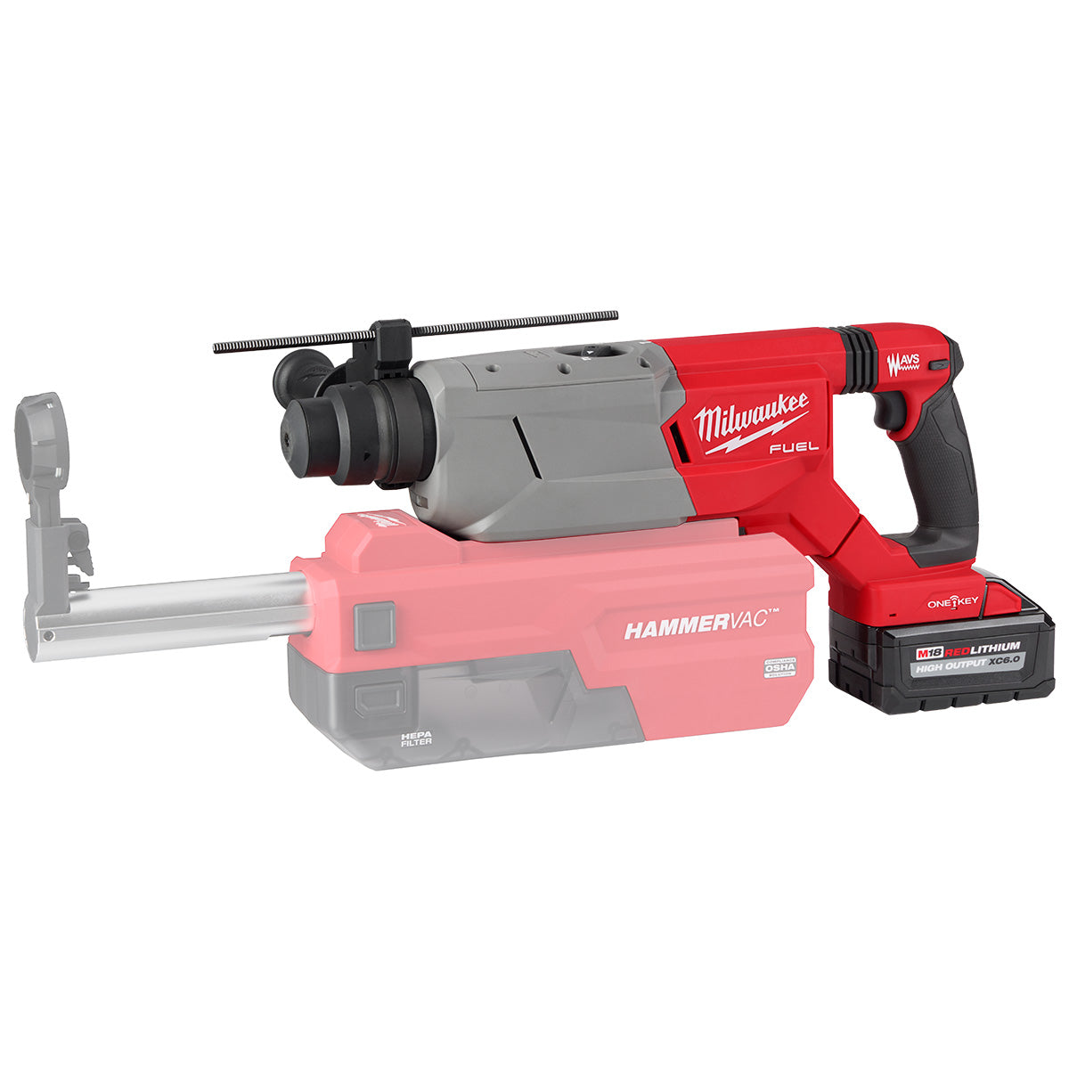 Milwaukee 2916-22 - Ensemble de marteau perforateur SDS Plus M18 FUEL™ 1-1/4 po à poignée en D avec ONE-KEY™