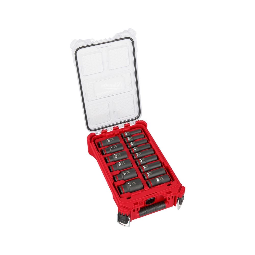 Milwaukee 49-66-6802 - Coffret de 15 douilles SHOCKWAVE Impact Duty™ 1/2 po SAE PACKOUT™