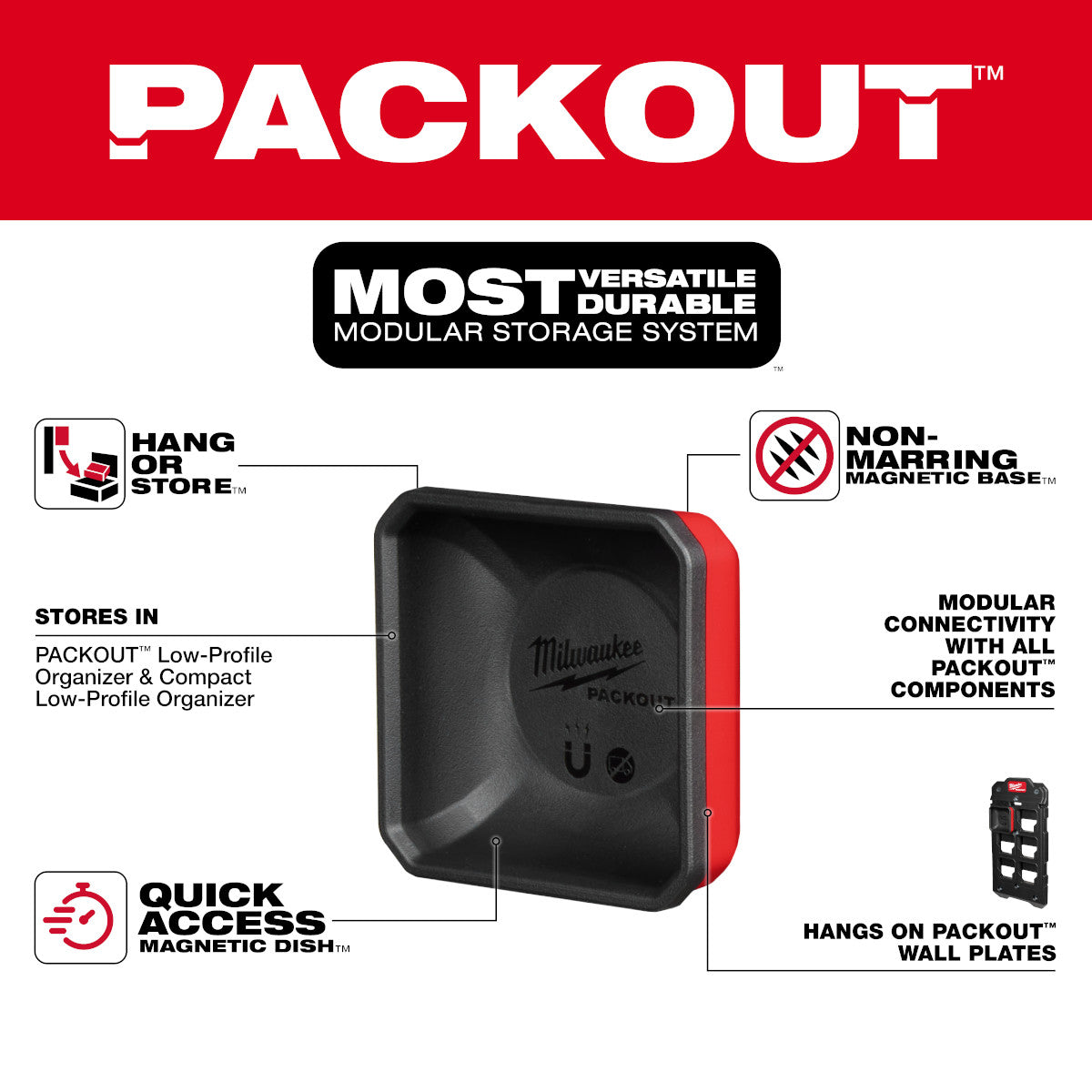 Milwaukee 48-22-8070 - PACKOUT™ Magnetic Bin