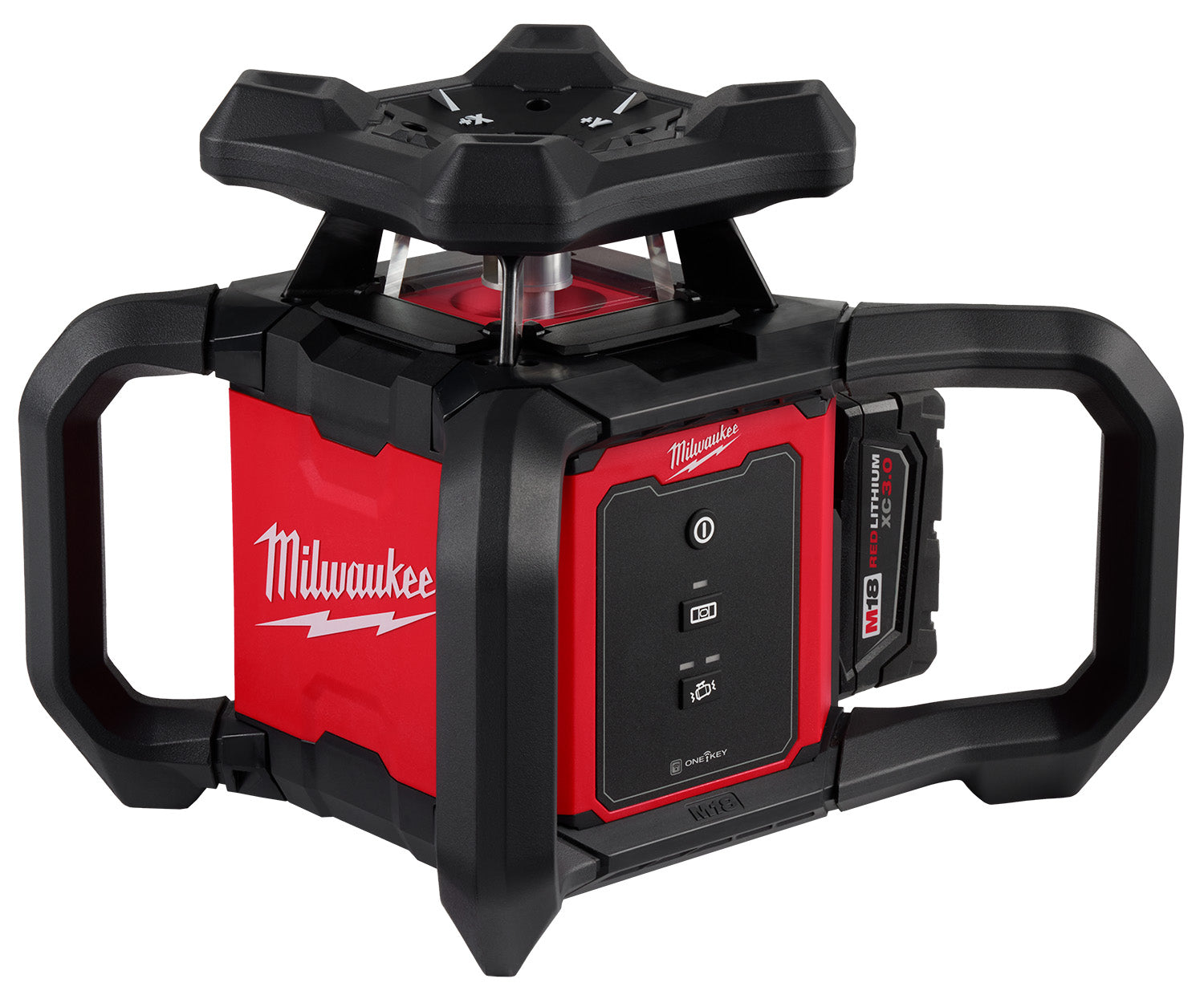 Milwaukee 3701-21T - M18™ Red Exterior Rotary Laser Level Kit w/ Receiver, Tripod, & Grade Rod