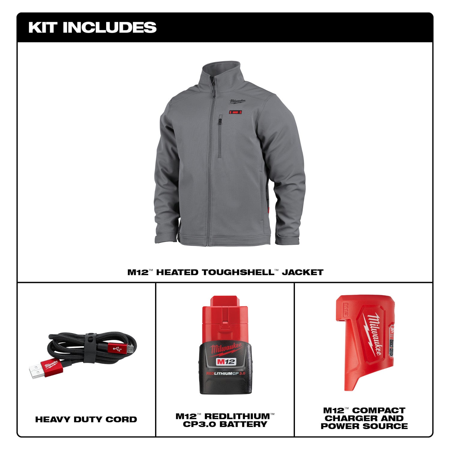 Milwaukee 204BL-21M - M12™ Beheiztes TOUGHSHELL™ Jacken-Set - Blau M