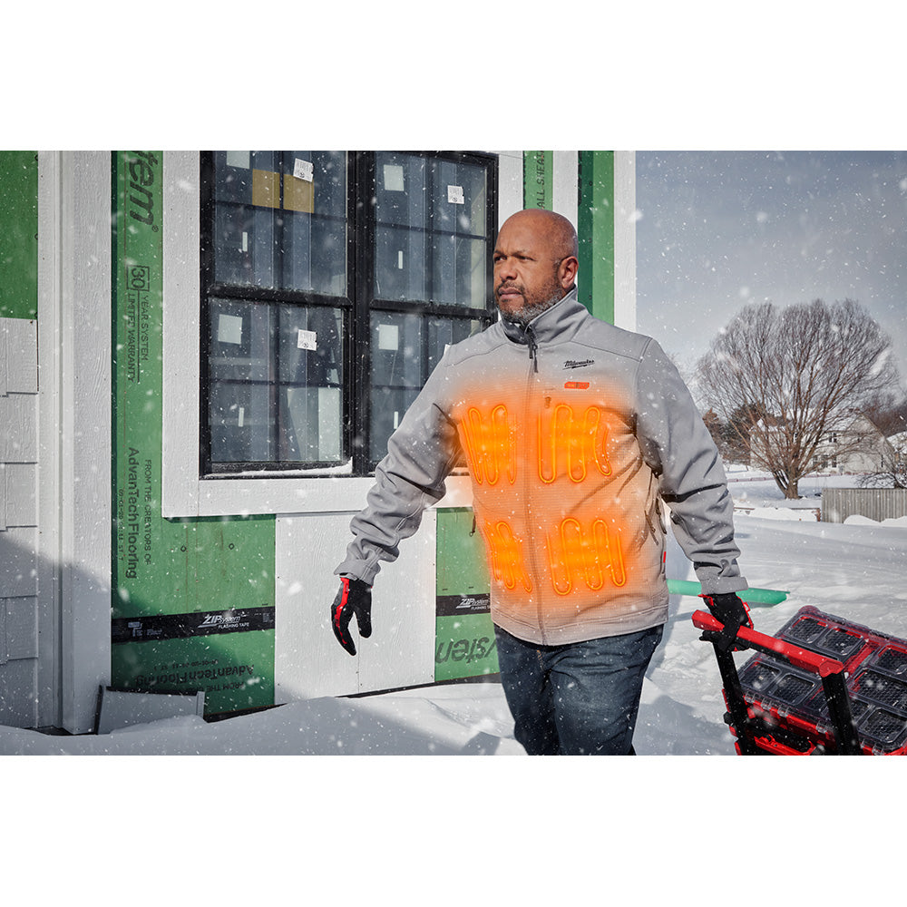 Milwaukee 204G-21XL - M12™ Beheiztes TOUGHSHELL™ Jacken-Set - Grau XL