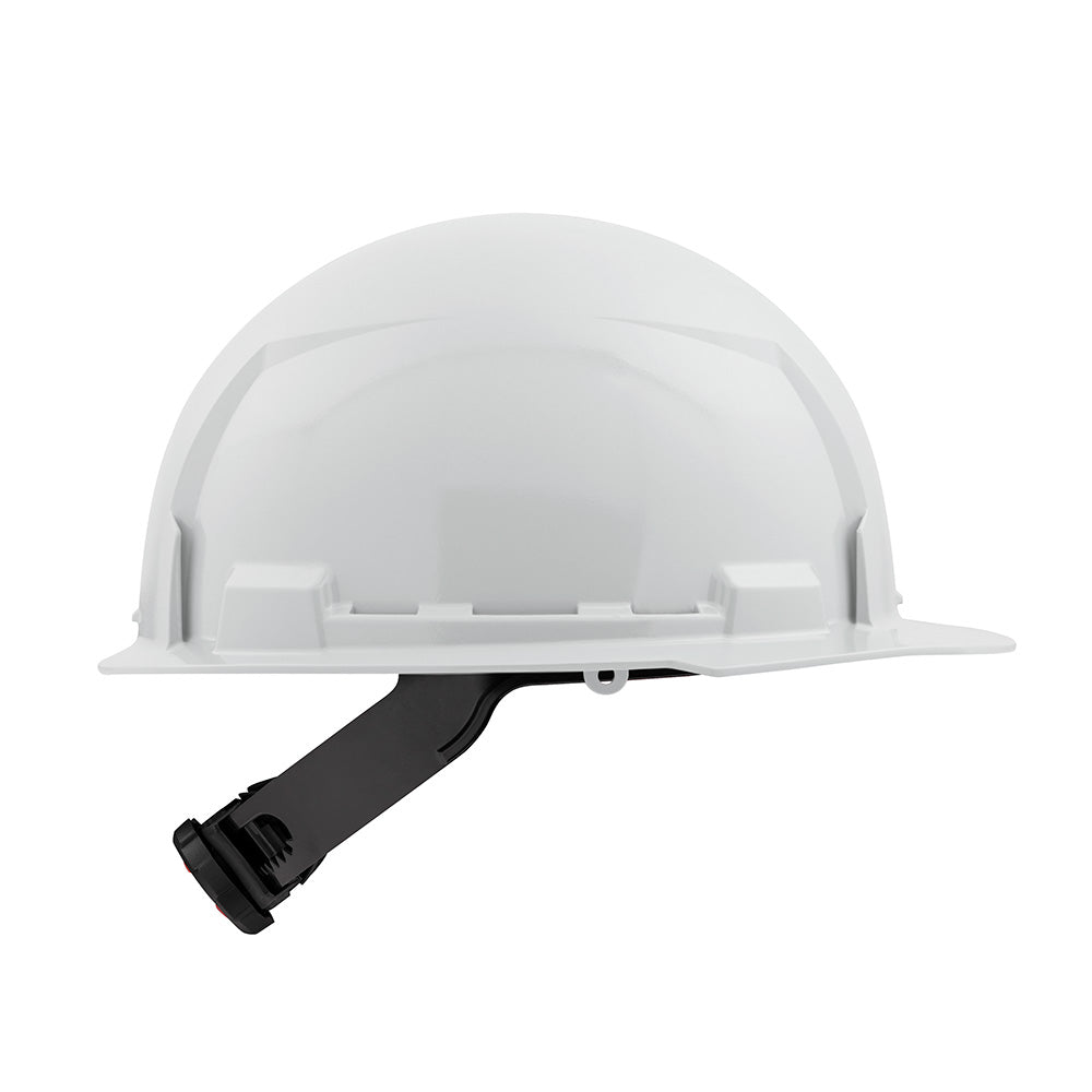 Milwaukee 48-73-1100 - Casque de sécurité blanc à visière avant avec suspension à cliquet 4 points - Type 1, classe E