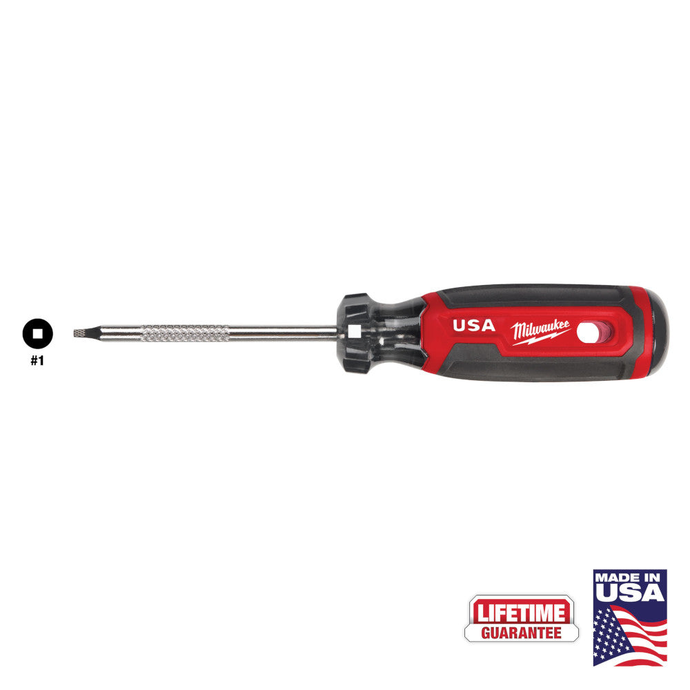 Milwaukee MT217 - #1 Square 3" Cushion Grip Screwdriver (USA)