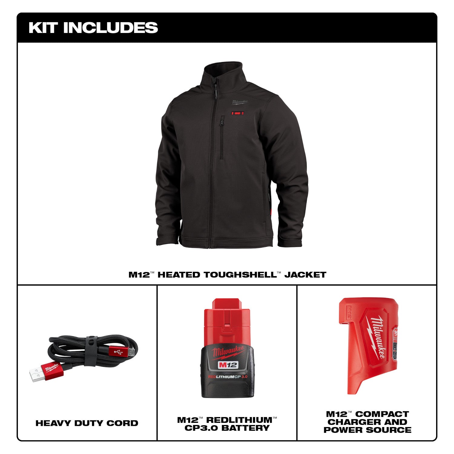 Milwaukee 204BL-21M - M12™ Heated TOUGHSHELL™ Jacket Kit - Blue M