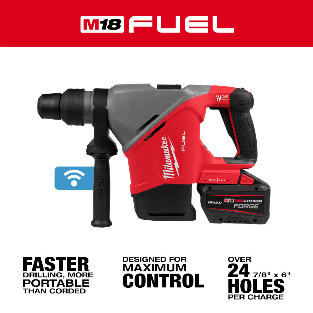 Milwaukee M18 FUEL 1-9/16" SDS Max Rotary Hammer Kit with ONE-KEY (2917-22HD)