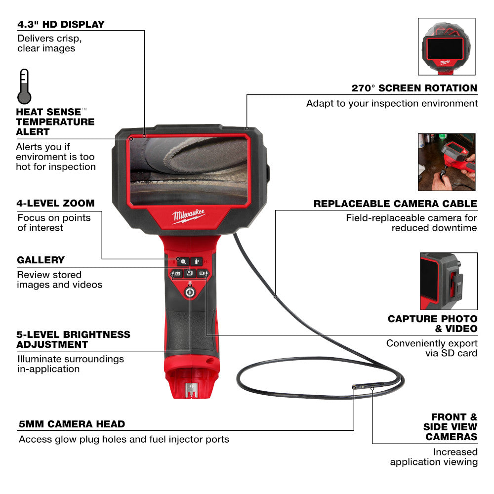 Milwaukee 3150-20 - Endoscope de technicien automobile M12™