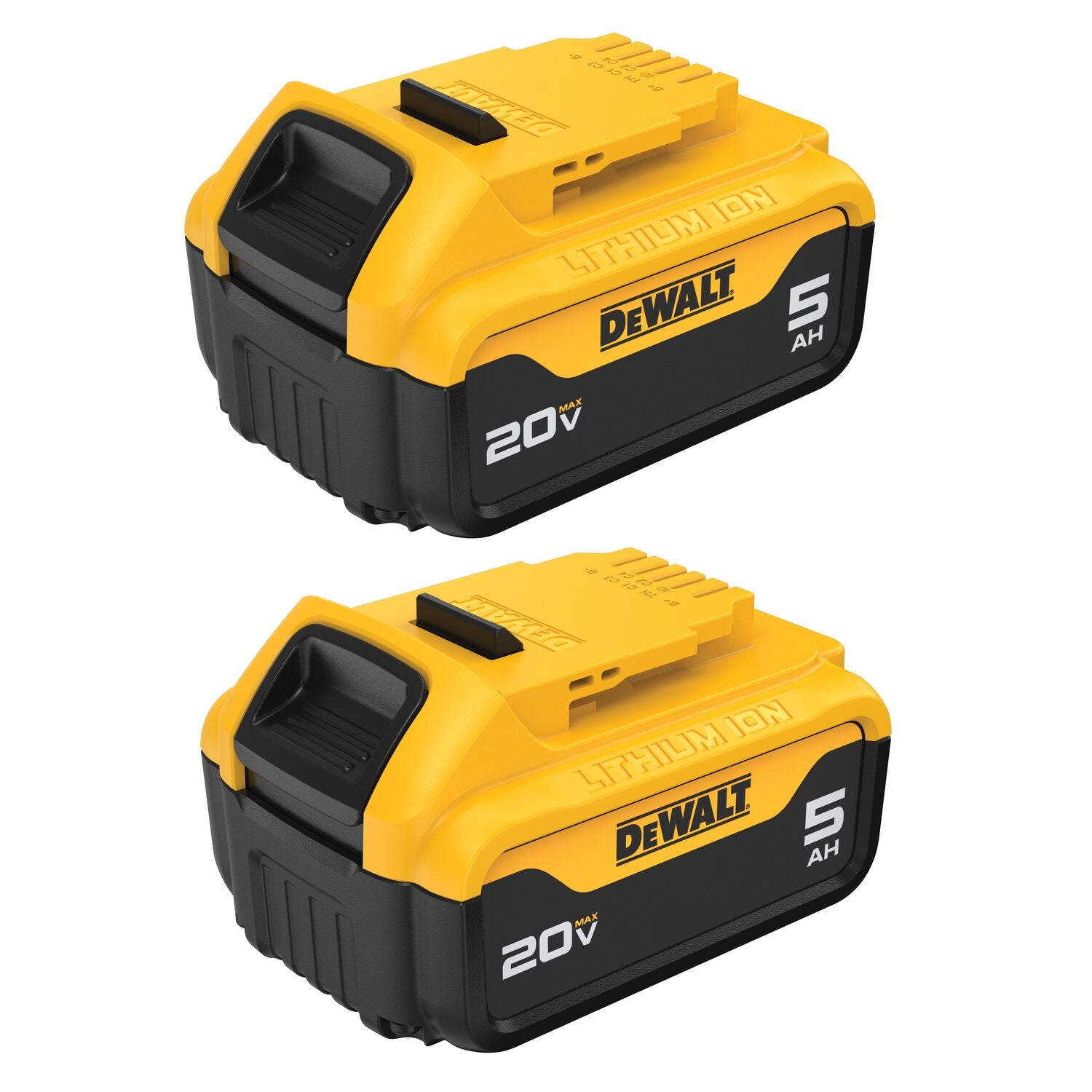 DEWALT DCB205-2-20V MAX* XR 20V Battery, 5.0-Ah, 2-Pack