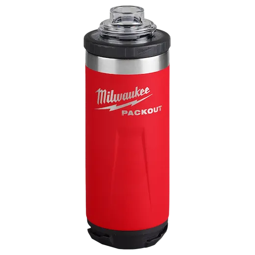 Milwaukee 48-22-8396B - Bouteille isotherme PACKOUT™ 24 oz avec couvercle - Noir