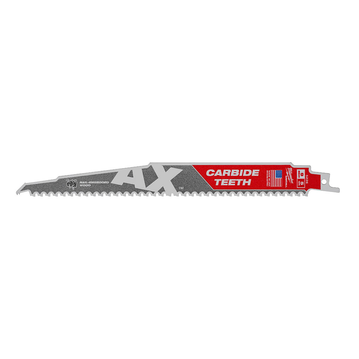 Milwaukee 48-00-5226 - The Ax™ mit Hartmetallzähnen SAWZALL™ Klinge 9 Zoll 5T