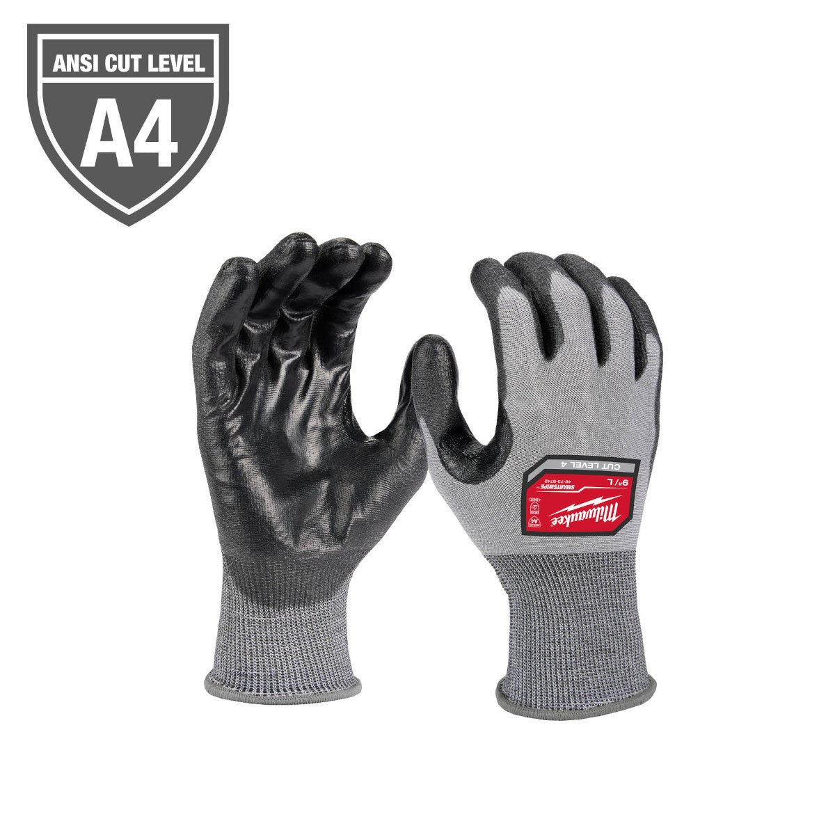 Milwaukee 48-73-8743 - Gants en polyuréthane haute dextérité, niveau de coupure 4 - XL