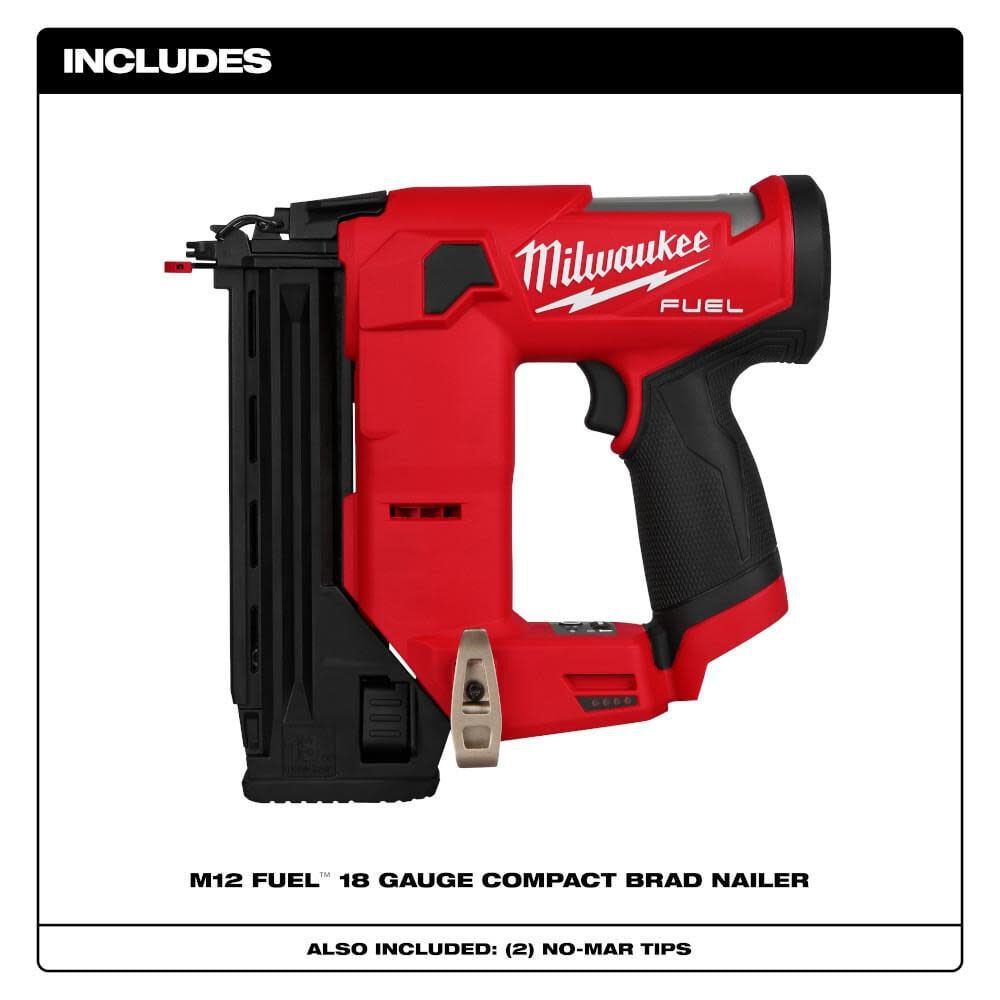 Milwaukee 2541-20 - M12 FUEL™ 18 Gauge Compact Brad Nailer