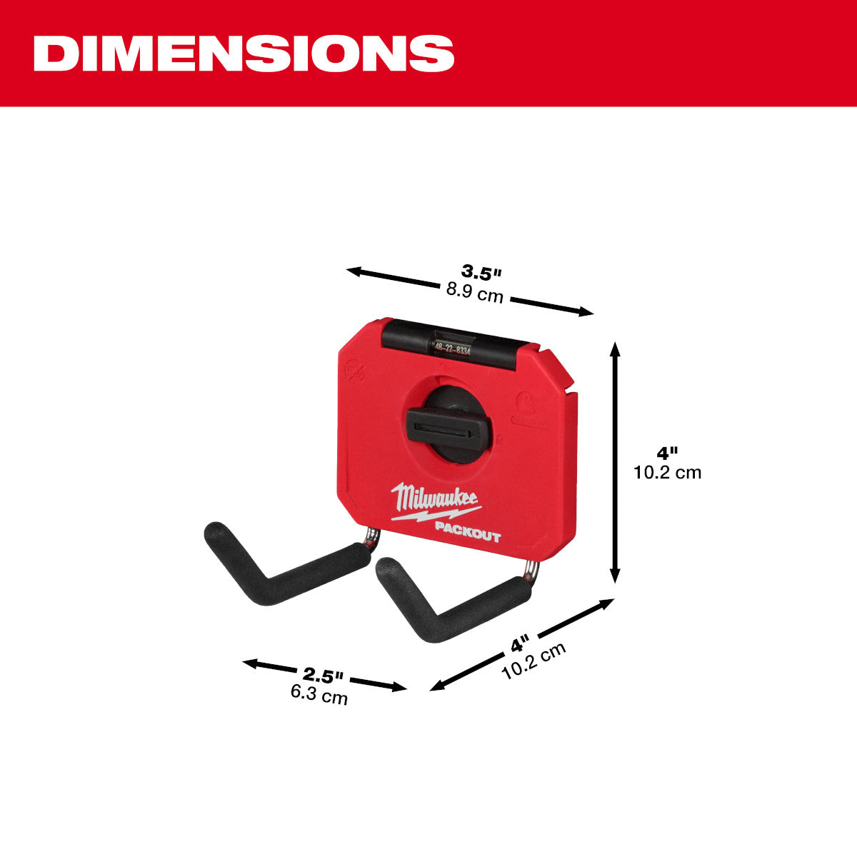 Milwaukee 48-22-8334 - PACKOUT™ 4” Straight Hook