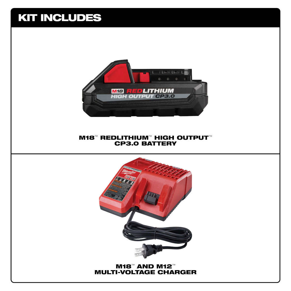 Milwaukee 48-59-1835 - M18™ REDLITHIUM™ HIGH OUTPUT™ CP3.0 Starter Kit