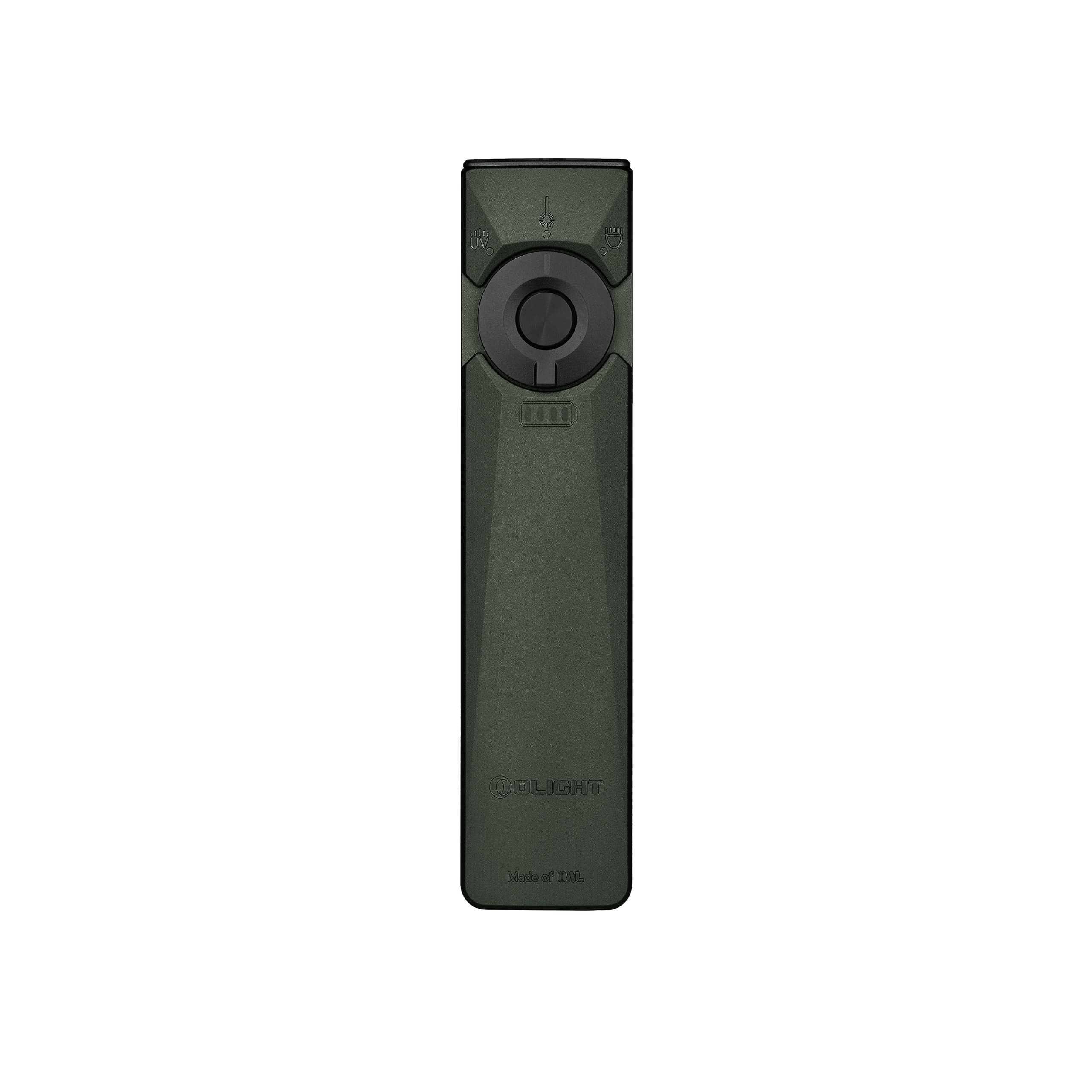 OLIGHT ARKFELDULTRA-OGR - Arkfeld Ultra Flat EDC Flashlight, UV Light & Green Laser - Olive Grey
