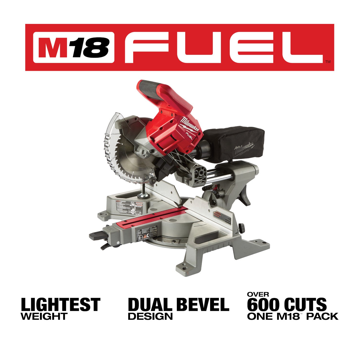 Milwaukee 2733-20 - M18 FUEL™ 7-1/4 Zoll Doppelgehrungs-Zuggehrungssäge