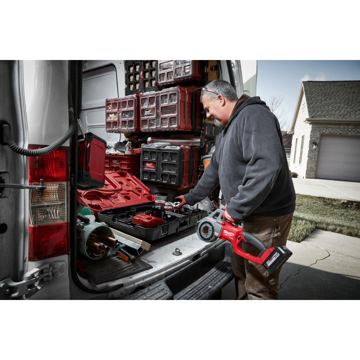 Milwaukee 2870-22 - Fileteuse compacte M18 FUEL™ avec têtes de filière en aluminium forgé NPT compactes 1/2" - 1-1/4" ONE-KEY™