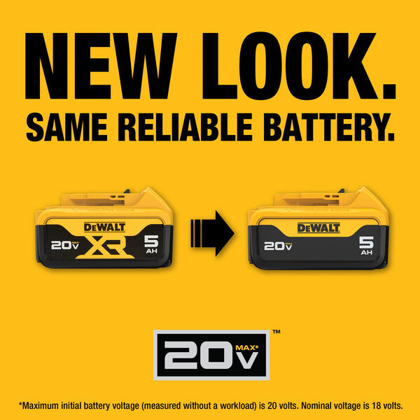 DEWALT DCB205-2-20V MAX* XR 20V Battery, 5.0-Ah, 2-Pack